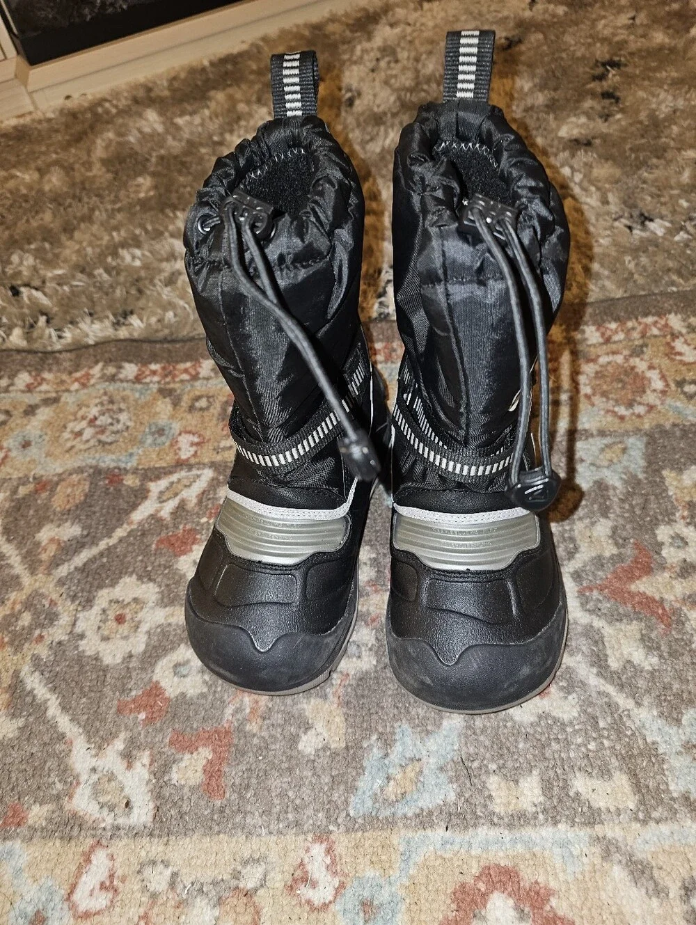 KEEN Dry Waterproof Weather Boots Lined Black/Silver 12 Little Kids NICE!!